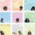 9 Packs Black Girl Sticky Notes Inspirational Mini Motivational Self Stick Note Pads Cute African Girl Teacher Notes Positive Memo Notepads for Nu...