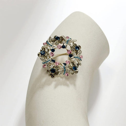 Brooch Pins Butterfly Bauhinia Flower Crystal Rhinestone Lapel Brooches for Women Girls Fashion Jewelry Gift...