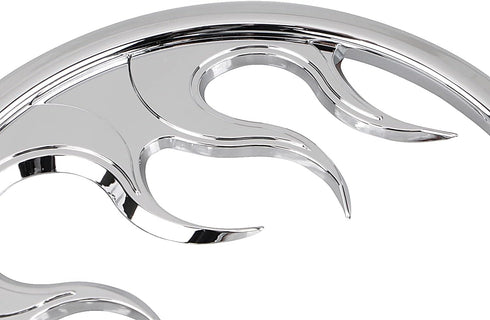 1 Pair Front Chrome Motorcycle Flame Speaker Grill Accent Trim Cover for Harley Touring Electra Street Glide Ultra Limited & Trike 2014-2023...
