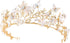 Haomye Gold Wedding Crowns Butterfly Crowns Flower Crown and Tiaras Hair Jewelry Bridal Hair Accessories for Women and Girls...