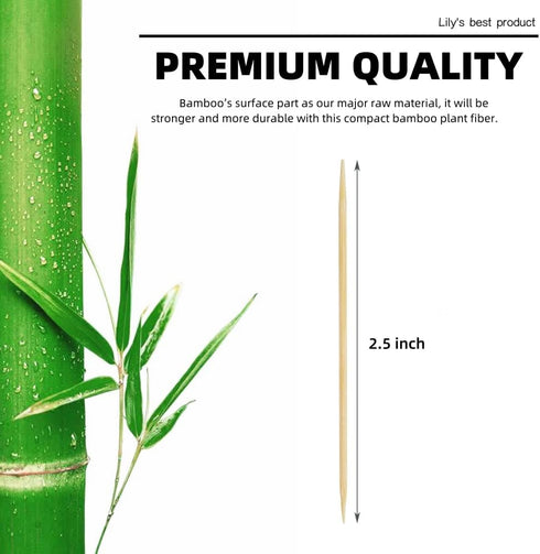 HOPELF 1200 Count Bamboo Toothpicks for Appetizer, Olive, Barbecue, Fruit, Cocktail,Teeth Cleaning,Double-Points Wooden Toothpick....