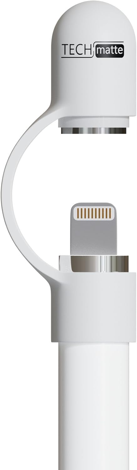 TechMatte Magnetic Replacement Cap Compatible with Apple Pencil 1st Generation (with Cap Holder) Updated Version...