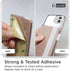 Stick-On Phone Wallet for Back of iPhone or Android Case | 6 Sleeve Credit Card Holder - Pocket for Cards, Money & ID - Built-in Stand - Waterproo...