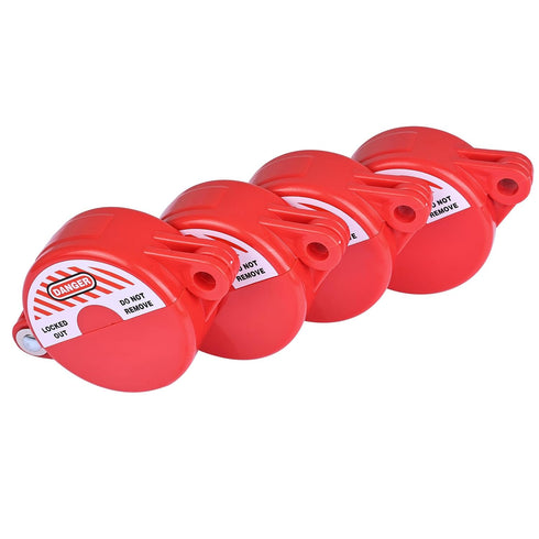 Gate Valve Lockout, 4 Pack Valve Lockout Device 1" to 2-1/2" Diameter Valve Handle Secure for Water Spigot Faucet Knob Oil Natural Gas Propane Tan...
