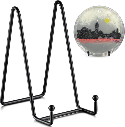 TR-LIFE 4 Pack 6 Inch Plate Stands for Display - Plate Holder Display Stand + Metal Frame Holder Stand for Picture, Decorative Plate, Book, Photo ...