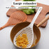 2 Pieces Strainer Scoop Colander Slotted Pasta Spoon Plastic Skimmer Spoon with Handle Food Drain Shovel for Kitchen Cooking, White and Orange 13....