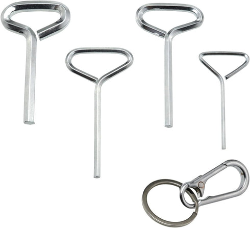 1Set Allen Wrench Set, Door Key with Full Loop for Push Bar Panic Exit Devices (T-shaped: 1x 5/64 + 1x 1/8 + 1x 5/32 + 1x 7/32, 1x keychain)...