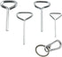 1Set Allen Wrench Set, Door Key with Full Loop for Push Bar Panic Exit Devices (T-shaped: 1x 5/64 + 1x 1/8 + 1x 5/32 + 1x 7/32, 1x keychain)...