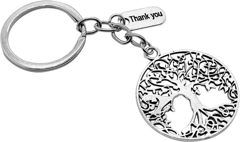 PHAETON 20PCS Tree Of Life Thank You Keychain Graduation Season Keychain Teachers Day Thanksgiving Keychain Friendship Keychains Jewelry Gift For ...