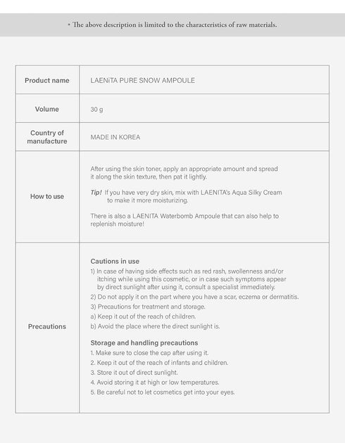 Pure Snow Ampoule - Real 24 Karat Gold Ampoule Korean Skin Care - Gold Skincare Anti-Aging Serum with Peptides, and Vitamin C - Brightens, Moistur...