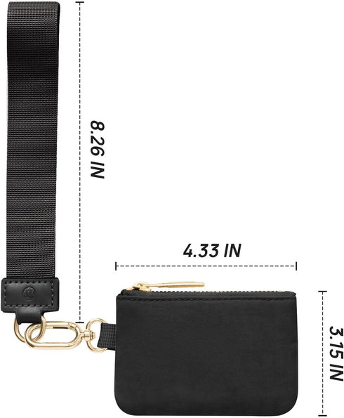 Mini Zip Around Wristlet keychain Wallet for Women Dual Pouch Wristlet Portable wallet Coin Purse Mini Women Coin Pocket...
