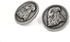 Bezelry 12 Pieces American Eagle Metal Shank Buttons. 23mm (7/8 inch) (Antique Silver)...