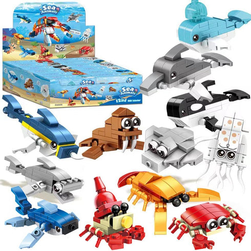 12 Packs Mini Animals Dog Building Blocks Sets Toys Party Favors for Kids,STEM Educational Brick Kits,Goodie Bags, Classroom Prizes, Birthday Vale...