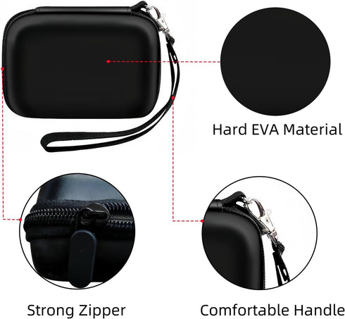Digital Camera Case Compatible with Kodak PixPro/Canon PowerShot/Sony DSC, Hard Shell Camera Protective Carrying Bag for Cable,SD Card (Black)...