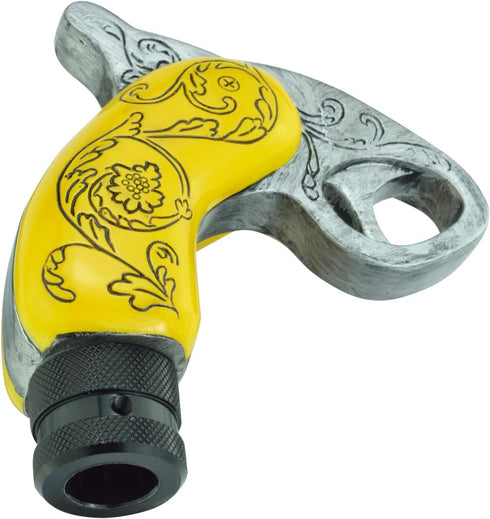 Abfer Car Shifter Knob Manual Handle Shift Knobs Auto Gear Stick Shifting Lever Replace Fit for Most Vehicles, Yellow...