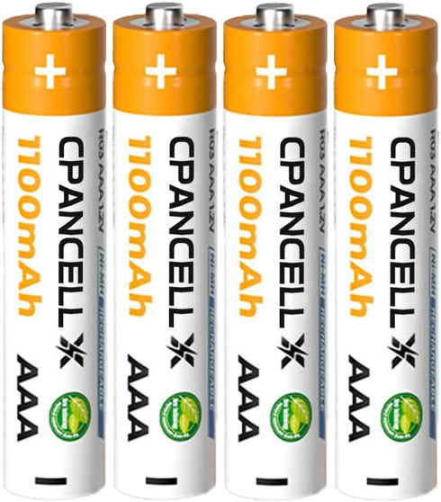 AAA Rechargeable Batteries 1100mAh AAA Rechargeable NiMH Battery (4 Count)...