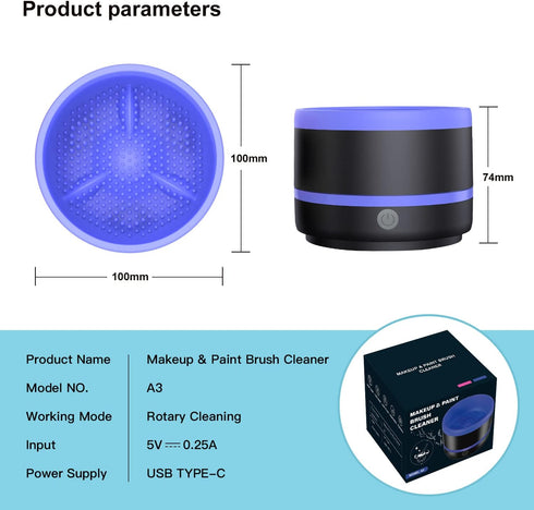 YAGHVEO® Electric Paint Brush Cleaner Rinse Cup, Paint Brush Cleaner, Brush Rinser for Painting, Artist Brush Cleaning Washer Rinser for Acrylic, ...