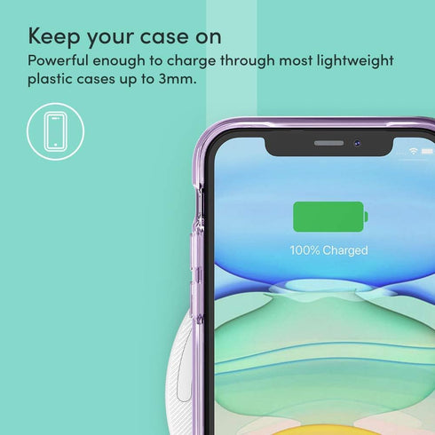Playa by Belkin Wireless Charger 10W (Wireless Charging Pad Compatible with iPhone 12, iPhone 11, Galaxy, Pixel, AirPods, More) No Power Adapter (...