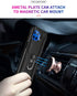 Motorola One 5G Cellular Phone Case, Hybrid Hard PC Soft TPU Shockproof Protective Case, Ring Car Mount Kickstand, Black...