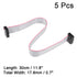 uxcell IDC 14 Pins Connector Flat Ribbon Cable Female Connector Length 30cm 2.54mm Pitch,5pcs...