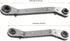 4 PCS HVAC Service Wrench Tools, Ratcheting Curved Wrench with Hex Bit Adapter, Refrigeration Service Wrench Set for Equipment Repair, 3/8" to 1/4...