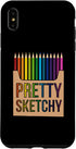 iPhone XS Max Pretty Sketchy Fun Art Lover Colored Pencils Artists Case...
