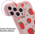 MZELQ Compatible with iPhone 13 Pro Case Pink Strawberry Cute Pattern, Soft TPU Cute Camera Protector iPhone 13 Pro Case for Girls Women + 1* Scre...
