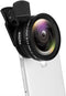 Phone Camera Lens, Professional Attachment Universal Clip on Cell Phone Photography Camera Attachable Mobile Extra 0.45X Wide Angle 12.5X Super Ma...