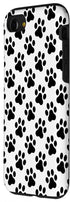 iPhone SE (2020) / 7 / 8 Dog Paw Print Phone Case Dog Lovers Gifts Black and White Case...