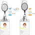 HASFINE 2 Pack Bling Rhinestone Retractable Badge Reels with Belt Clip & Key Ring - Elegant ID Badge Holders for Office, Nurses, Teachers, and Stu...