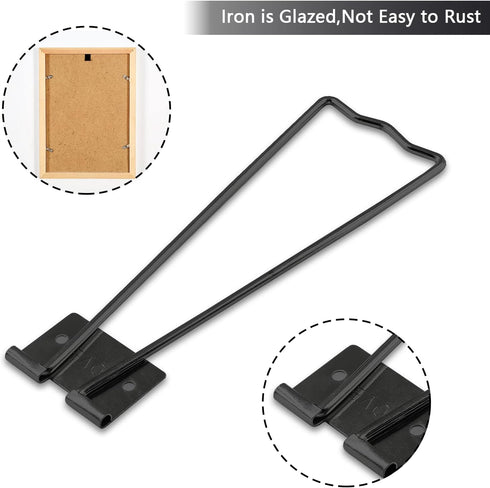 5 Pcs Easel Back, Iron Picture Frame Easel Back, Photo Frame Easel Back Stand with Screws & Screwdriver (Black)...