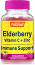 Elderberry Gummies with Vitamin C and Zinc - Antioxidant and Immune Support, Black elderberry Dietary Supplement for Men and Women - Non GMO, Vega...