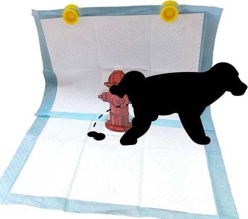 GLOGLOW 10Pcs Dog Pee Pad Trainer, Paper Fire Hydrant Target Pet Diaper Pad for Male Puppies Dogs Potty Training 18.5 x 10cm/7.3 x 3.9in...