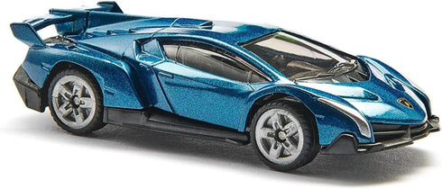 Siku 1485, Lamborghini Veneno, Metal/Plastic, Toy car for Children, Dark Blue, Rubber tyres...