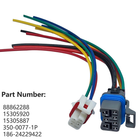 4L60E 4L80E 65E Neutral Safety Switch, Pigtails Switch Connectors 7 & 4 Wire - Compatible for GM 1995 to 2004 4-Speed Automatic Transmission, Repl...