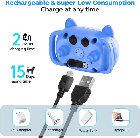 Dog Bark Collar, Smart Bark Collar for Small Medium Dogs, Automatic No Shock Anti Barking Training Collar, Rechargeable No Bark Collar. Stop Barki...