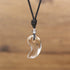 Natural Crystals Clear Quartz Chakra Stones Magatama Pendant Necklace...