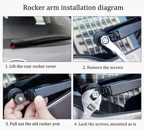 SIMPWIBLD Replacement for Ford Kuga 2013-2017/Ford Escape 2013-2018/Lincoln MKX 2016-2017 Rear Windshield Wiper Blade Arm Set, Easy to Install (se...