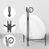 Plate Stand for Display, Black Curved Metal Plate Easel for Display, Decoative Holder for Art, Photos and Cards, 6inch 1-Pack...