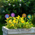 4 Pcs Metal Flower Garden Stakes, 16.3inch Outdoor Garden Decor Metal Flower Stick for Patio, Lawn, Yard, Pathway...
