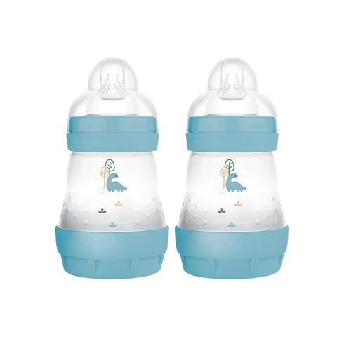 MAM Easy Start Matte Anti-Colic Baby Bottles, 5oz (2 Count), Slow Flow Nipples, Baby Boy...