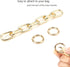 Fashion Large Metal Cross-Body Purse Strap Extender,Handbag Shoulder Strap Extender,Bag Chain Accessory Charms (Gold)...