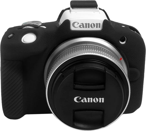 R50 Camera Case, Buttons Marking Protective Camera Cover for Canon EOS R50 Mirrorless Vlogging Camera, Soft Silicone Case Lightweight Body Skin Ba...