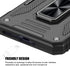 for Samsung Galaxy A35 5G Case, Shockproof Phone Case & Sliding Camera Cover & Ring Holder Kickstand with Screen Protector for Samsung Galaxy A35 ...