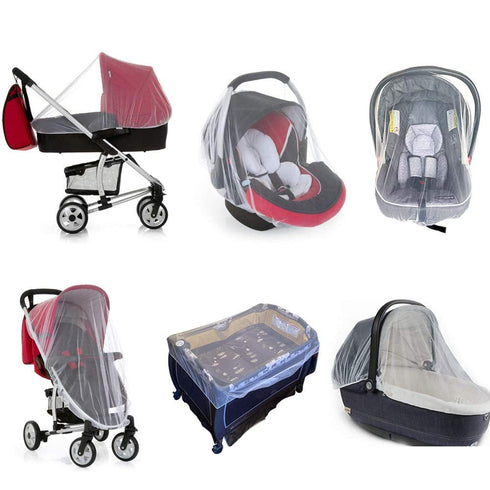 Baby Stroller Mosquito Net (2 Pack) - Durable Mesh Protection for Bassinets, Cradles, Playards, Pack N Plays & Portable Mini Cribs | Breathable Un...
