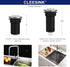 Air Activated Switch Button with Air Hose, Sink Top Stainless Steel Polished Push Button for Food Waste Garbage Disposal Part (LONG, 2.5 Inch)...