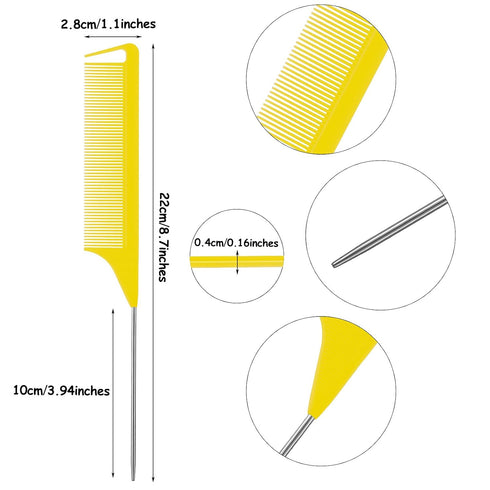 WILLBOND Magnetic Wrist Sewing Pincushion Wrist Magnetic Pin Holder Wristband Pin Cushion Holder with 3 Pcs Stainless Steel Pintail Comb Rat Tail ...