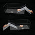 2 Pack Large Transparent Hermit Crab Water Tank with Climbing Ramp, Hermit Crab Aquarium Tank Cage Salt Water Pool Accessories, Hermit Crab Habita...