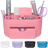 Pink Desk Organizer for Office Supplies and Desk Accessories - Pen Holder Desktop Organization for Room College Dorm Home School (Pink)...