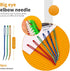 FTEVEN 36pcs Big Eye Blunt Needles, Plastic Big Eye Needles, Yarn Needles, Big Eye Bent Tapestry Needles with Colorful Plastic Knitting Stitch Mar...